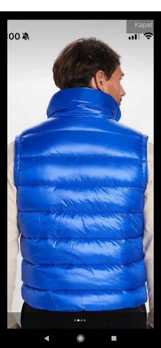 Parlak Mavi Erkek Yelek Fermuarlı TUDORS - Görsel 2