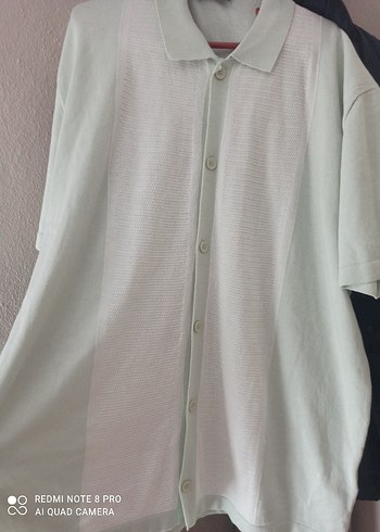 Düğmeli Beyaz Erkek Polo Tişört - Görsel 4