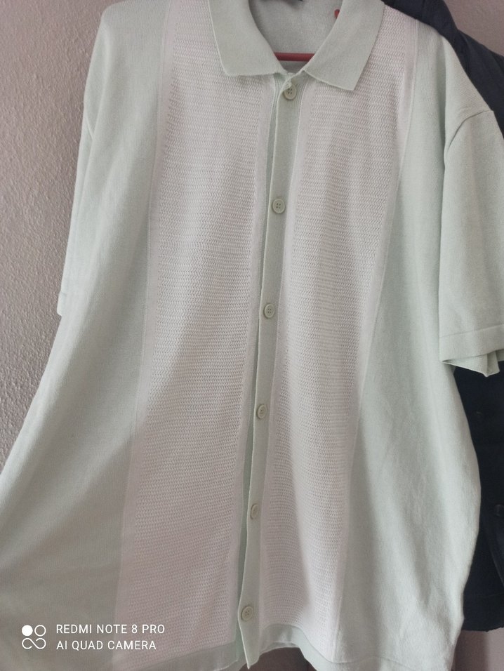 Düğmeli Beyaz Erkek Polo Tişört - Görsel 4