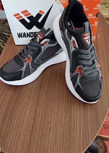 Diğer Turuncu Desenli Spor Ayakkabı Velcro
