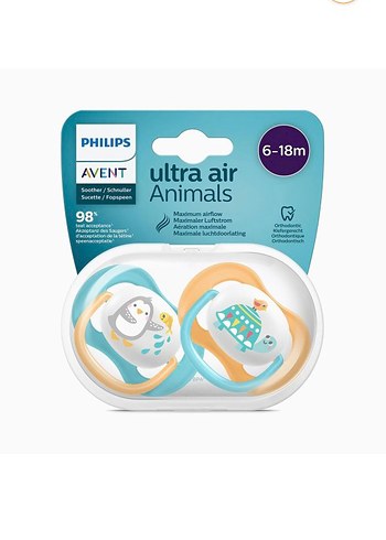 Philips Avent Ultra Air Hayvan Desenli Emzik 6-18 Ay Mavi