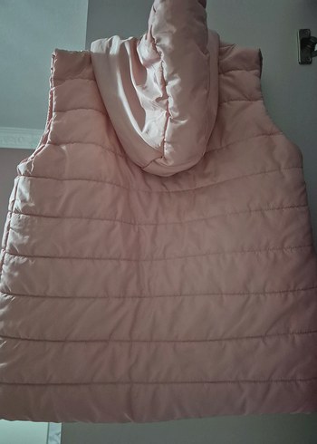 Kız Çocuk Pembe Fermuarlı Yelek - Görsel 4