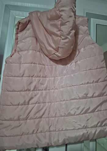 Kız Çocuk Pembe Fermuarlı Yelek - Görsel 5