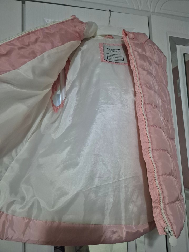 Kız Çocuk Pembe Fermuarlı Yelek - Görsel 2