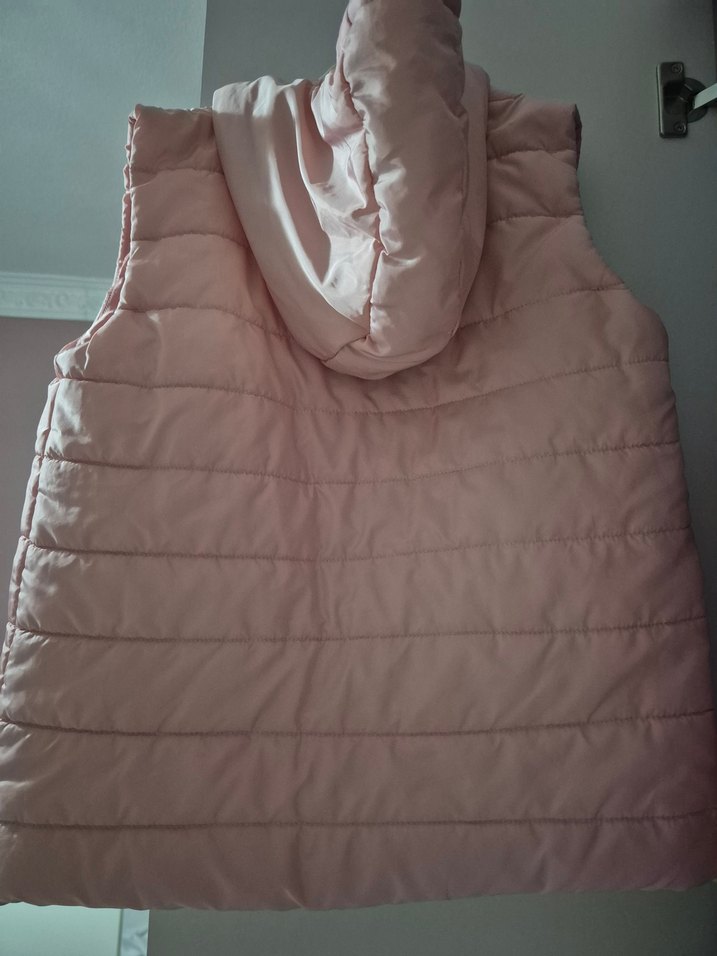 Kız Çocuk Pembe Fermuarlı Yelek - Görsel 4