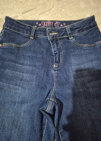 Düğmeli Mavi Kıs Çocuk Denim Pantolon - Görsel 5