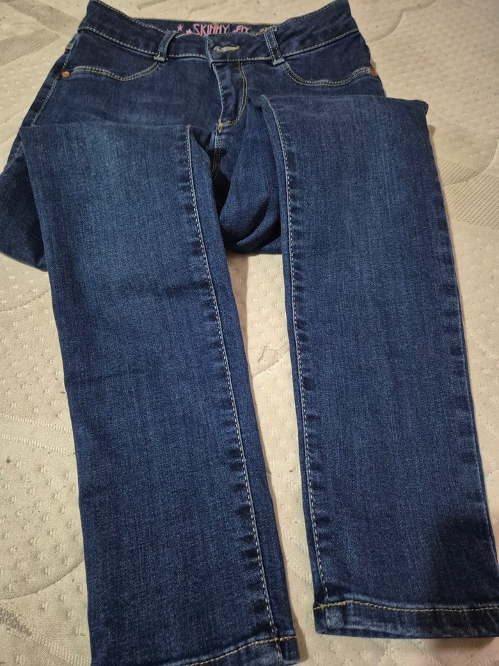 Düğmeli Mavi Kıs Çocuk Denim Pantolon - Görsel 4