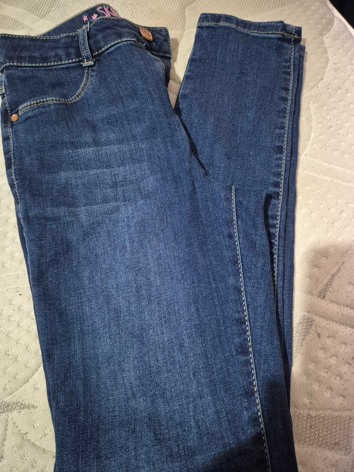 Düğmeli Mavi Kıs Çocuk Denim Pantolon - Görsel 2