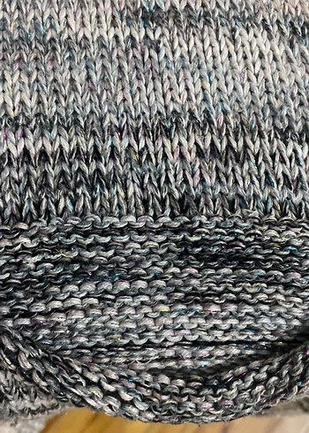 Bohem Gri Kadın Triko Hırka - Görsel 11