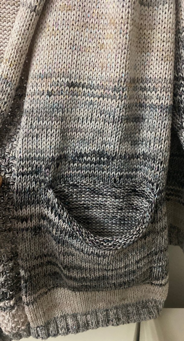 Bohem Gri Kadın Triko Hırka - Görsel 2