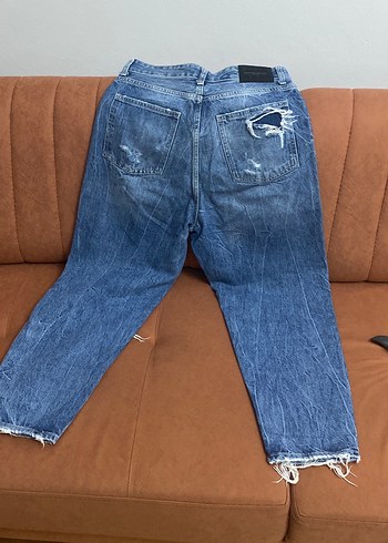 Sokak Stili Erkek Bol Kesim Denim Pantolon - Görsel 10