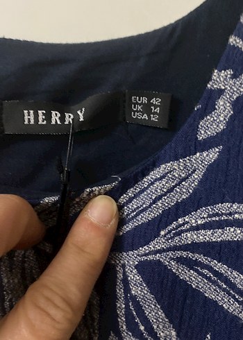 Lacivert Kare Yaka Pilili Midi Elbise - Görsel 3