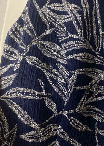 Lacivert Kare Yaka Pilili Midi Elbise - Görsel 2