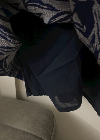 Lacivert Kare Yaka Pilili Midi Elbise - Görsel 4