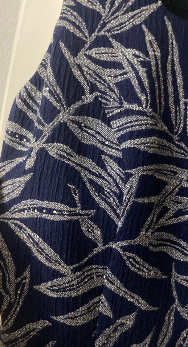 Lacivert Kare Yaka Pilili Midi Elbise - Görsel 2