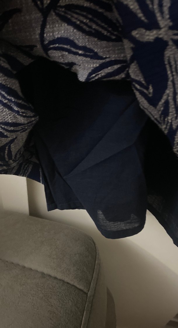 Lacivert Kare Yaka Pilili Midi Elbise - Görsel 4