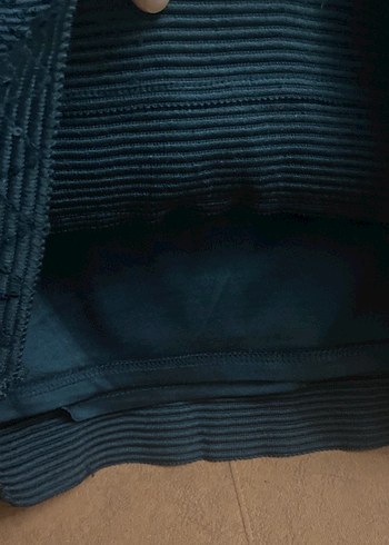 Kadın Siyah Mini Örgü V Yaka Elbise - Görsel 3