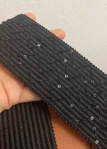 Kadın Siyah Mini Örgü V Yaka Elbise - Görsel 5