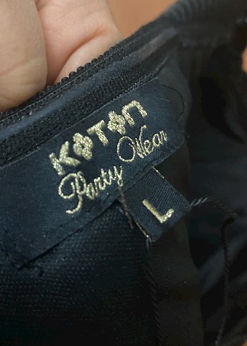 Kadın Siyah Mini Örgü V Yaka Elbise - Görsel 9