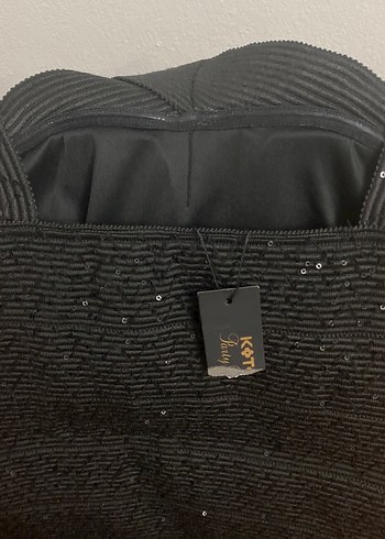 Kadın Siyah Mini Örgü V Yaka Elbise - Görsel 6