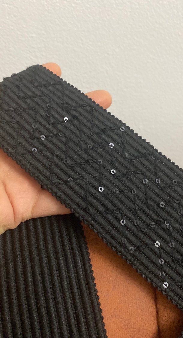 Kadın Siyah Mini Örgü V Yaka Elbise - Görsel 5