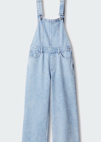 Mango Açık Mavi Denim Tulum