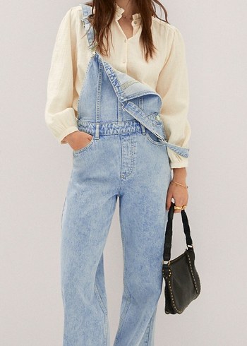 xs Beden Açık Mavi Denim Tulum