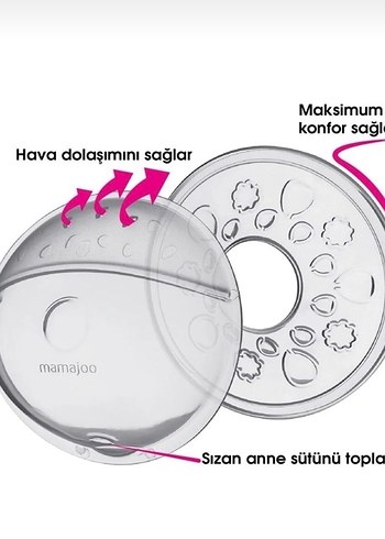 Mamajoo Göğüs Kalkanı Seti 2'li Pink - Görsel 2