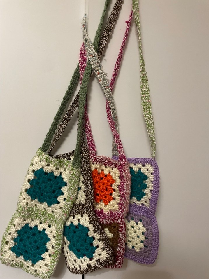 Bohem Tarz El Örgüsü Renkli Çanta - Görsel 2
