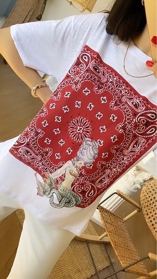 Zara bordo baskılı Tshirt