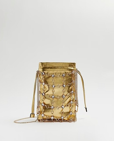  Beden Gold Chain Pouch Çanta