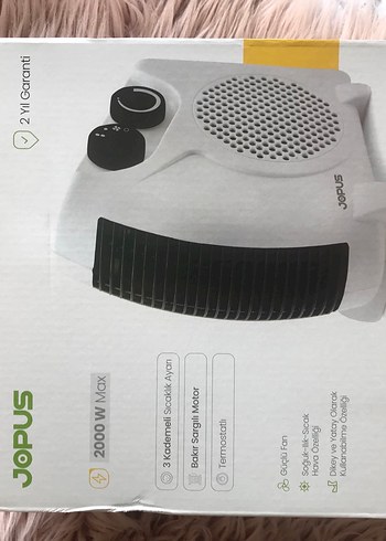  Beden Jopus Thermoheat Elektrikli Fanlı Isıtıcı Beyaz