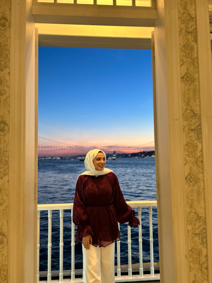 Bordo Uzun Kollu Salaş Modern Klasik Elbise - Görsel 2