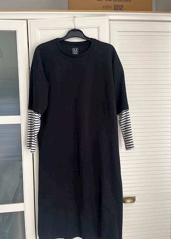 Siyah Pamuklu Uzun Kollu tunik sweat