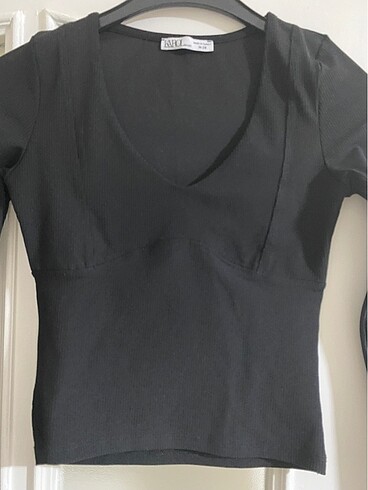 H&M Siyah fit bluz