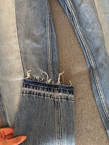 xs Beden mavi Renk Mango çift renk jean