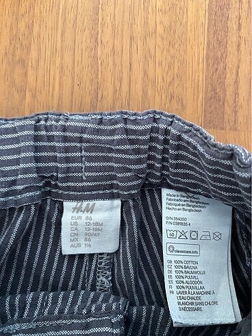 12-18 Ay Beden H&m kumaş şort
