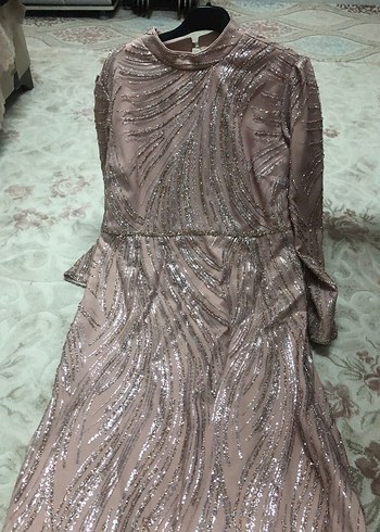 Pınar şems marka kapalı tesettür elbise abiye - Görsel 4