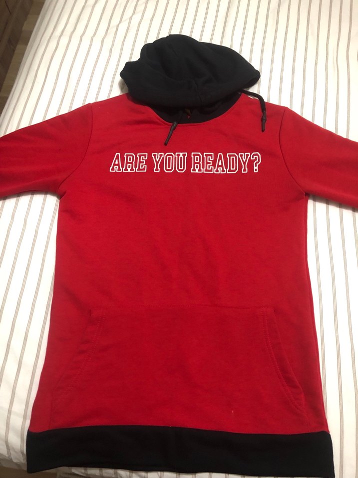 Kırmızı Kapüşonlu Sweatshirt - Görsel 2