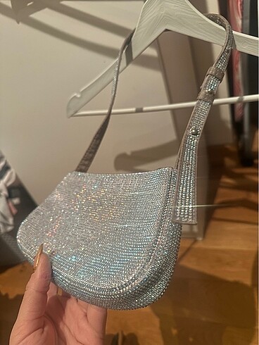 Beden Zara Taşlı minik çanta