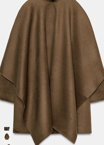 Zara yün pelerinli kaban - Görsel 4