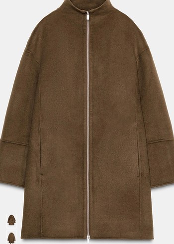 Zara yün pelerinli kaban - Görsel 5