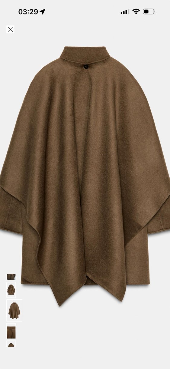 Zara yün pelerinli kaban - Görsel 4