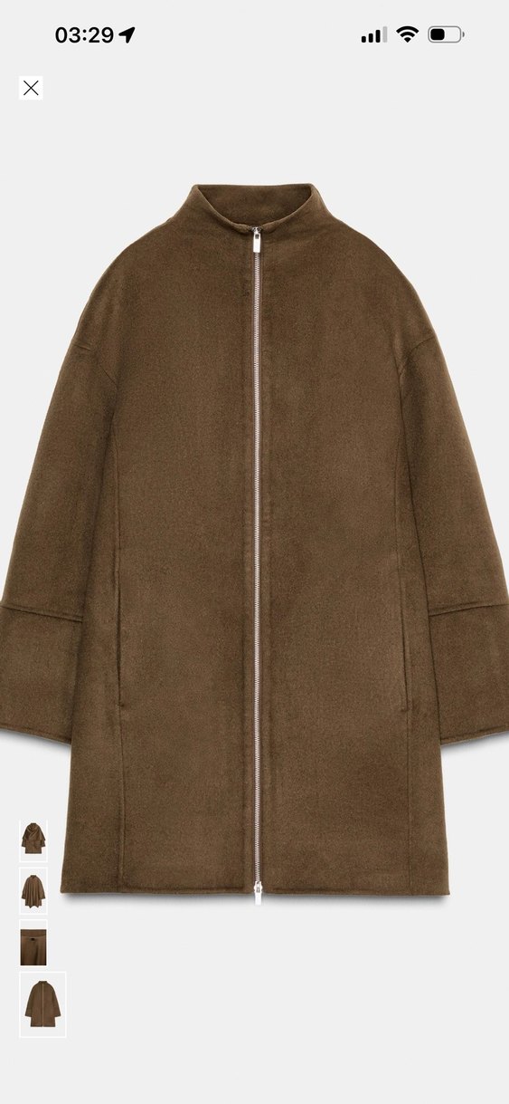 Zara yün pelerinli kaban - Görsel 5