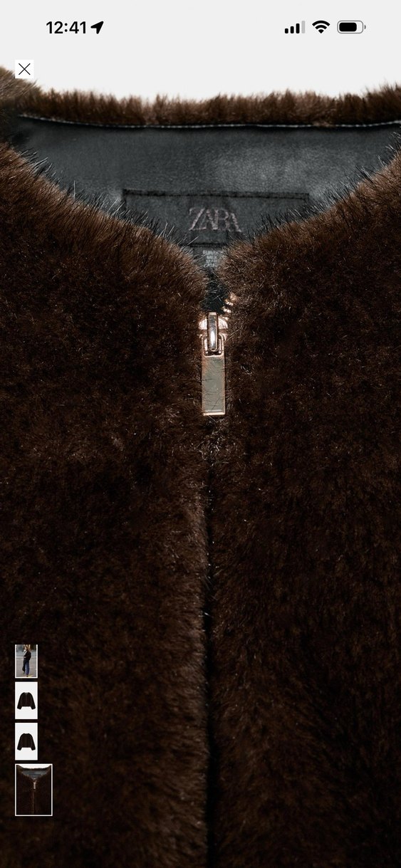 Kahverengi Kadın Uzun Kollu Peluş Ceket - Görsel 3