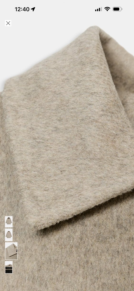 Kürk Detaylı Bej Midi Kadın Yün Kaban - Görsel 3