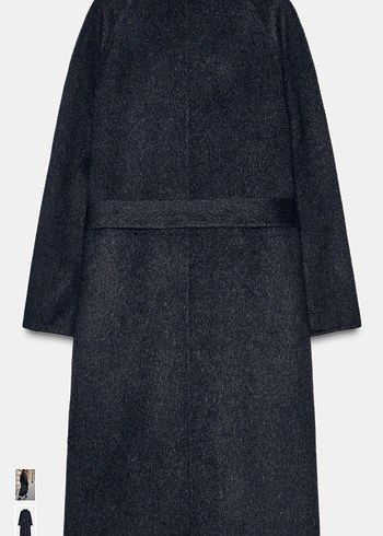 Kemerli yün Uzun Kaban - Görsel 4