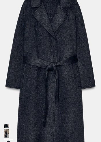 Kemerli yün Uzun Kaban - Görsel 3