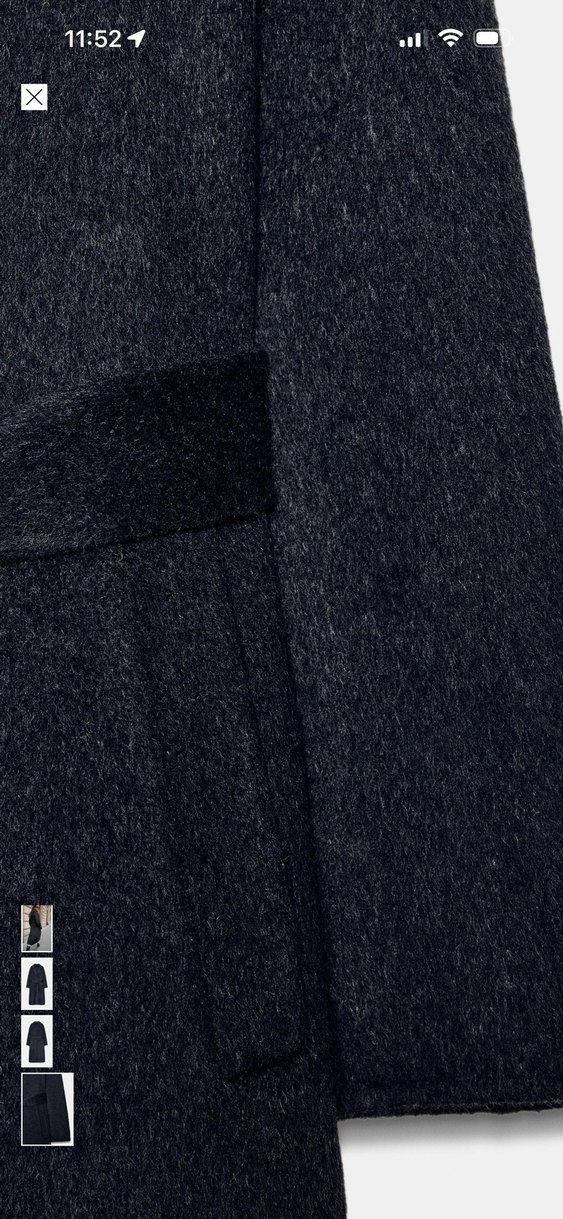 Kemerli yün Uzun Kaban - Görsel 5