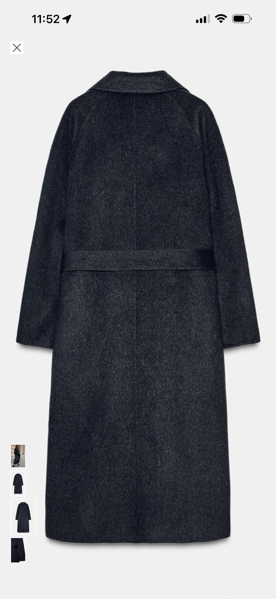 Kemerli yün Uzun Kaban - Görsel 4